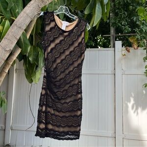 M.S.S.P Max Studio Specialty Products Lined Black Lace  Dress.